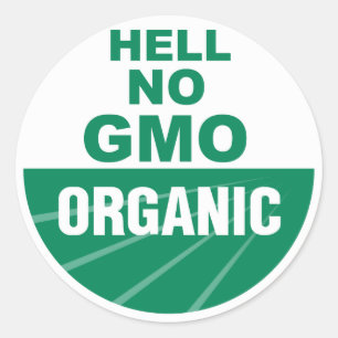 Nein GMO Orgainc Runder Aufkleber