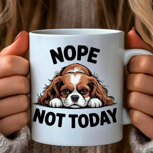 Nein, heute nicht Lustiges Pug-Hund-Meme Kaffeetasse