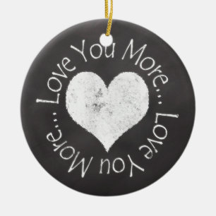 Nein, i-Liebe Sie mehr Keramik Ornament