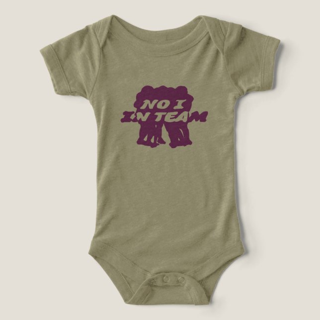 Nein, ich in Team Baby Bekleidung (Design Vorderseite)