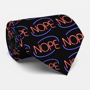 NEIN in der Art eines Neon-Offenen-Schildes Krawatte