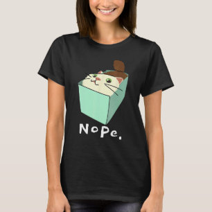 Nein Lustige Katze In Einer Box Süße Katze T-Shirt