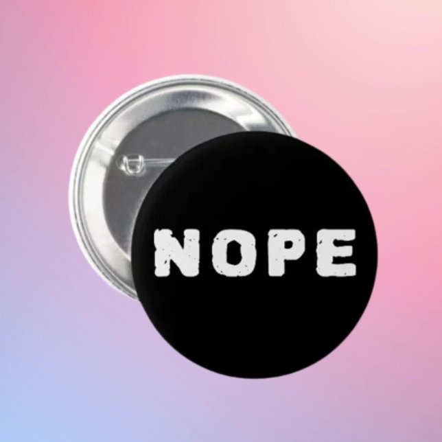 NEIN Lustiger Aussagen-Button | Weißer Text Button (Von Creator hochgeladen)