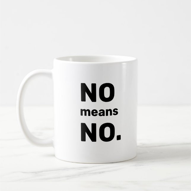 Nein Mittel Nein Kaffeetasse (Links)