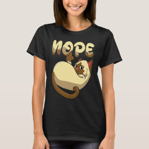 Nein Mittelfinger Katze T-Shirt