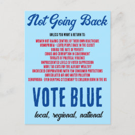 Nein, Nein! Blau nicht abstimmen Postkarte