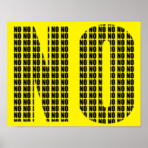 Nein Nein Lustiges Poster Schild