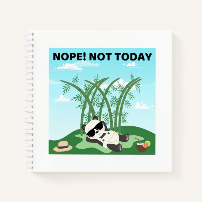 Nein! Nicht heute Puppen Notebook Notizbuch (Vorderseite)