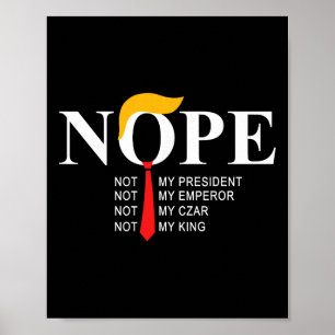 Nein, nicht mein Präsident König Lustig Trump  Poster
