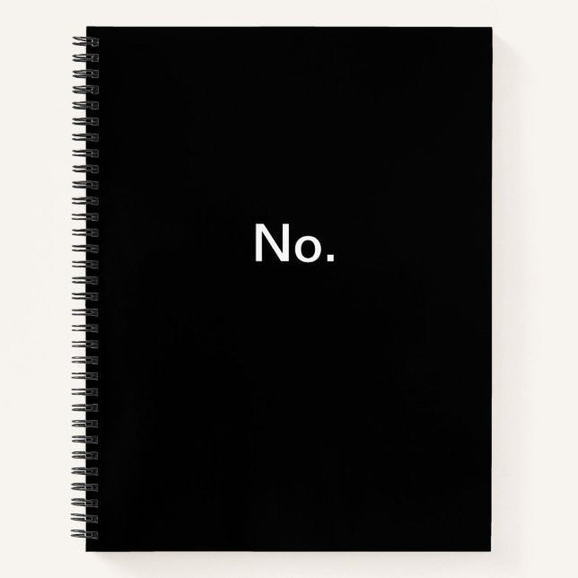 Nein. Notebook. Notizbuch (Vorderseite)