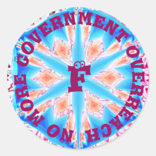 Nein, Text einfügen Runder Aufkleber