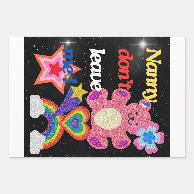 Nein, verlass mir nicht! geschenkpapier set (Vorderseite)