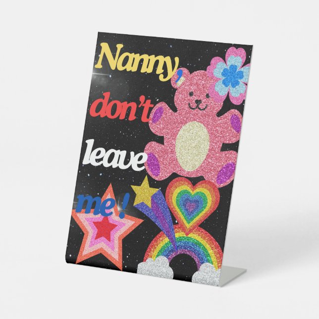 Nein, verlass mir nicht! sockelschild (Vorderseite)