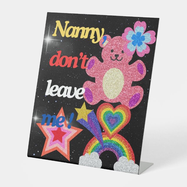 Nein, verlass mir nicht! sockelschild (Vorderseite)