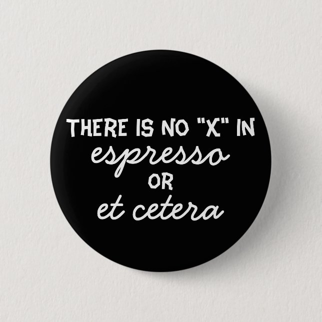 Nein "X" im Espresso-Knopf Button (Vorderseite)