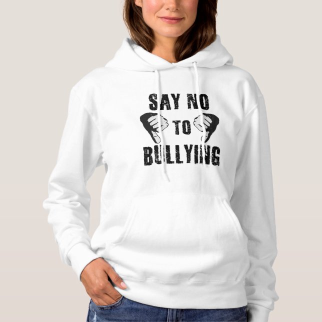 Nein zu Mobbing Hoodie (Vorderseite)