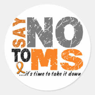 NEIN zu MS 1 Runder Aufkleber