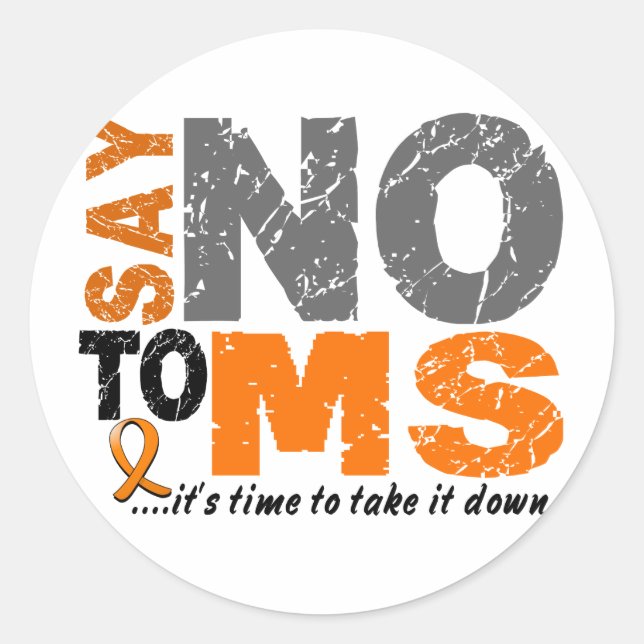 NEIN zu MS 1 Runder Aufkleber (Vorderseite)
