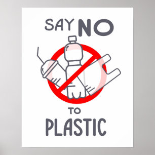 Nein zu Plastik Poster