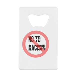 Nein zu Rassismus   Anti-Rassismus-Slogan Geldbeutel Flaschenöffner