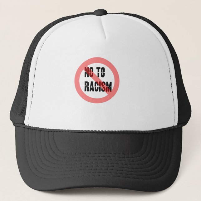 Nein zu Rassismus | Anti-Rassismus-Slogan Truckerkappe (Vorderseite)