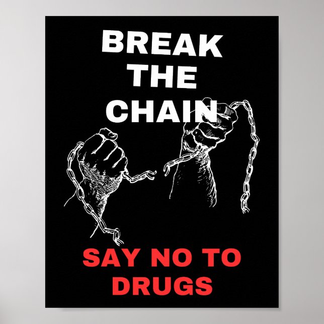 NEIN zum Poster zur Prävention von Drogenmissbrauc (Vorne)