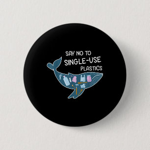 Nein zum Schutz der Kunststoffumwelt Button