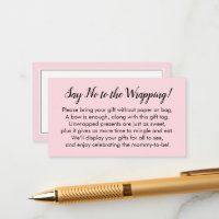 Nein zum Wrapping Baby Shooter Pink Gift Card
