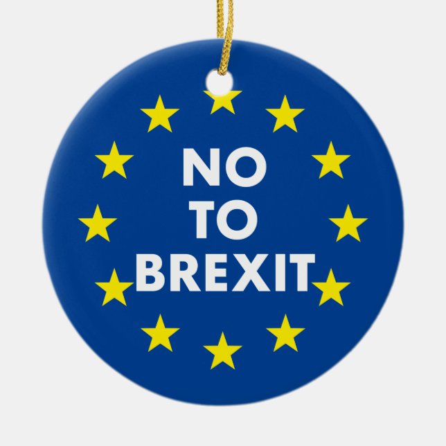 Nein zur Weihnachtsbaumdekoration Keramik Ornament (Vorne)
