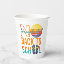 Nein zurück zur Schule - zu Hause unterrichtet Pappbecher