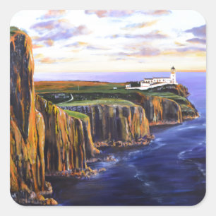 Neist Point - Isle of Skye Quadratischer Aufkleber