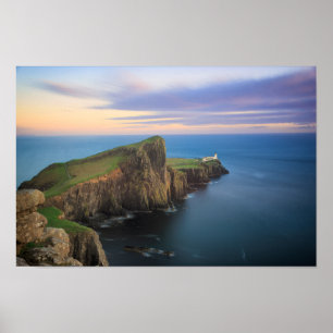 Neist Punktleuchtturm auf Skye am Sonnenuntergang Poster