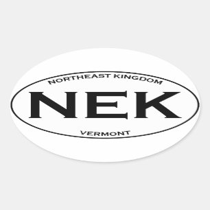 NEK - Nordostkönigreich Vermont Ovaler Aufkleber