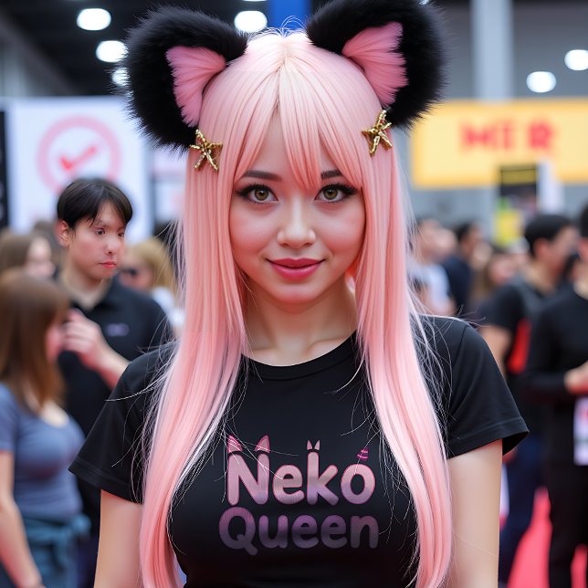 Neko Queen Anime Cat Lover Tri-Blend Shirt (Von Creator hochgeladen)