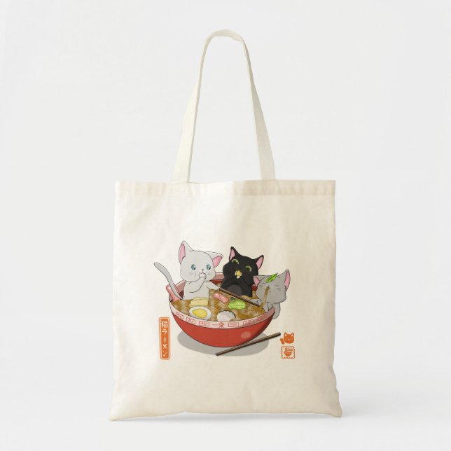 Neko Ramen cat Tragetasche (Vorne)