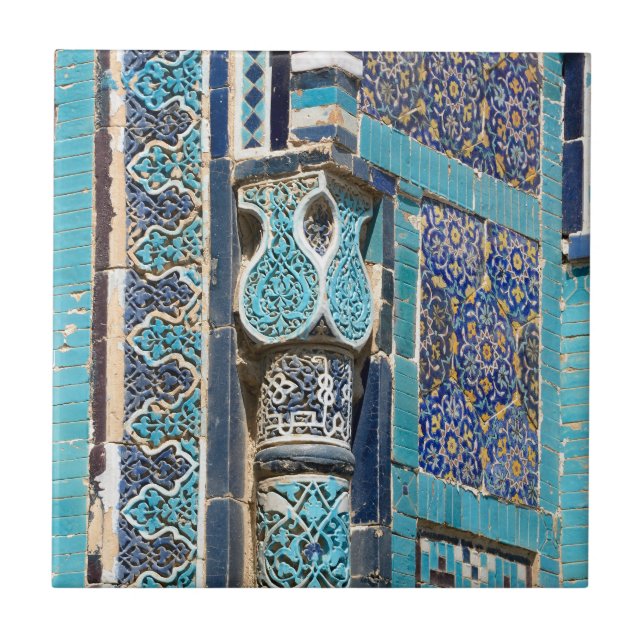 Nekropole von Shah-i-Zinda in Samarkan, Usbekistan Fliese (Vorderseite)
