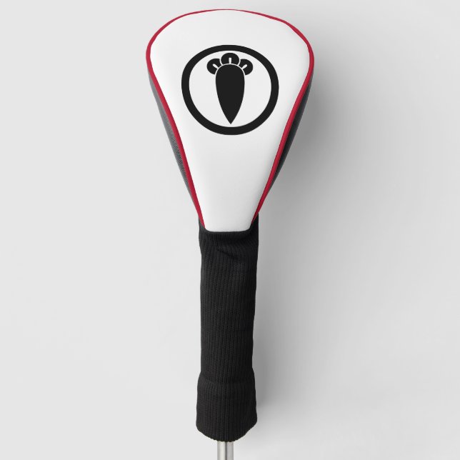 Nelke im Kreis Golf Headcover (Vorderseite)
