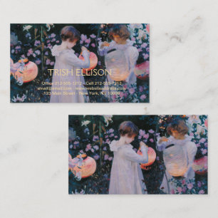 Nelke Lilie Lilie Rose John Singer Sargent Kunst Visitenkarte