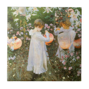 Nelke, Lilie, Lilie, Rose von John Singer Sargent Fliese