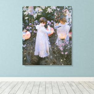 Nelke, Lilie, Lilie, Rose von John Singer Sargent Leinwanddruck