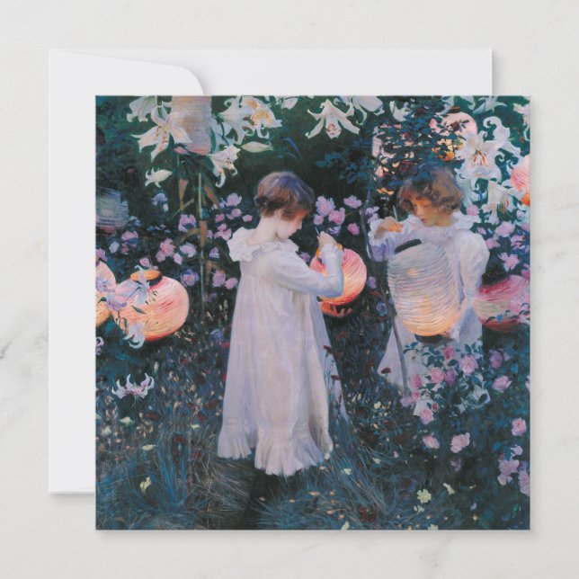 Nelke, Lily, Lily, Rose (John Singer Sargent) Karte (Vorderseite)
