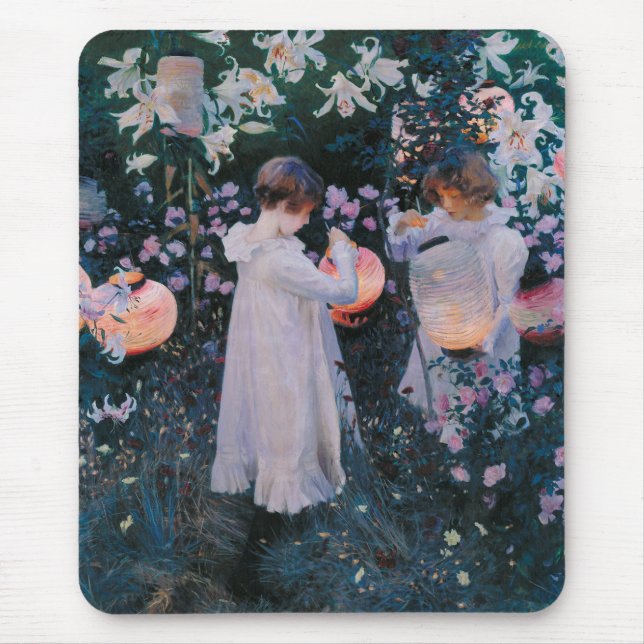 Nelke, Lily, Lily, Rose (John Singer Sargent) Mousepad (Vorne)