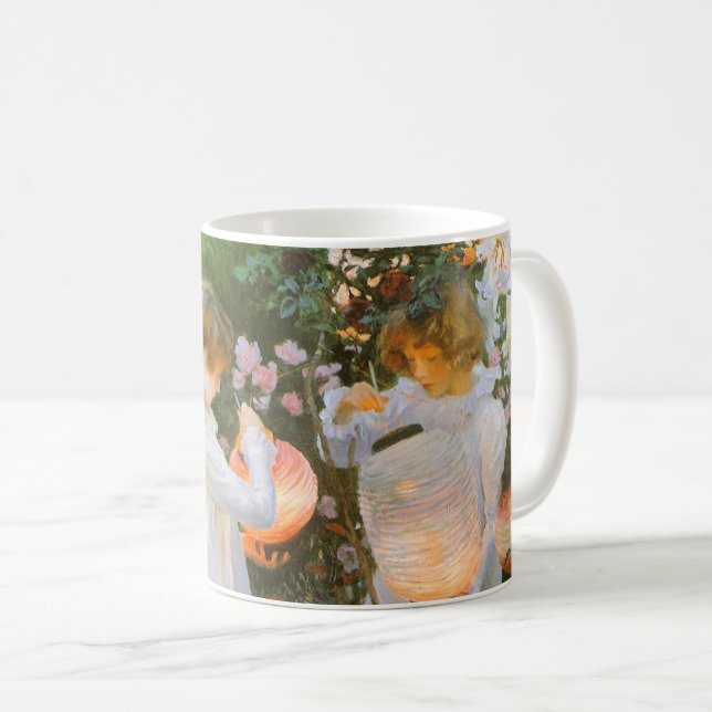 Nelke, Lily, Lily, Rose von John Singer Sargent Kaffeetasse (VorderseiteRechts)