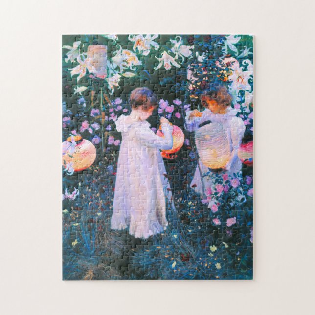 Nelke, Lily, Rose Gemälde von John Singent (Vertikal)
