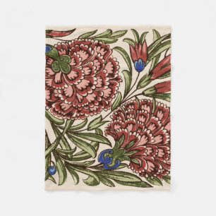 Nelken-Blumenfliese Antik Rustikal De Morgan Kunst Fleecedecke