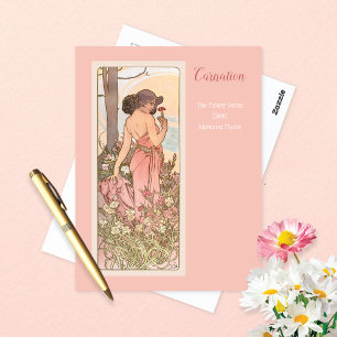 Nelken-Blumenserie Alphonse Mucha Postkarte