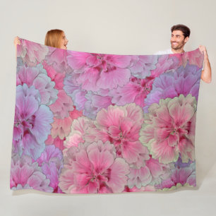 Nelken im Vintagen Stil Fleecedecke