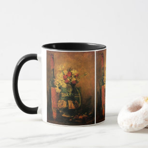 Nelken, Rosen und eine Flasche von Vincent van Gog Tasse
