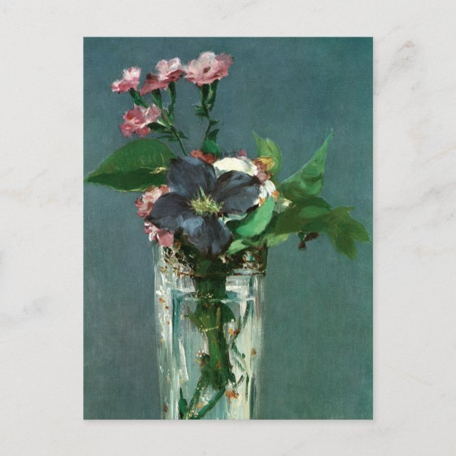 Nelken und Clematis von Edouard Manet Postcard Postkarte (Vorderseite)
