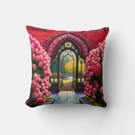 Nelken und Tor: Willkommen im Geheimgarten Kissen